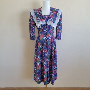Sweet Miranda | Purple Floral Prairie Dress